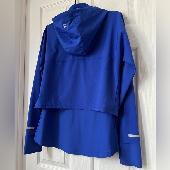 SWEATY BETTY Fast Track Running Jacket royal blue hoodie size S - Picture 10 of 11